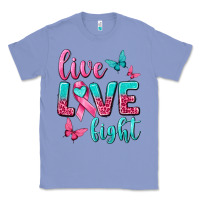 Colony Blue live love fight breast cancer Classic Tee - texasbilliewilder