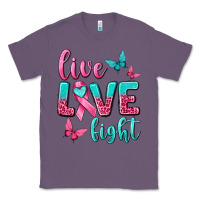 Lavender live love fight breast cancer Classic Tee - texasbilliewilder