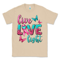 Mushroom live love fight breast cancer Classic Tee - texasbilliewilder