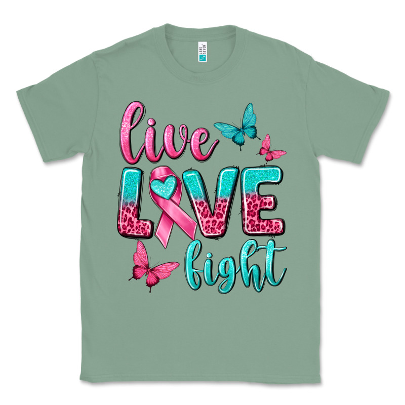 Live Love Fight Breast Cancer Classic Tee by texasbilliewilder | Teevron