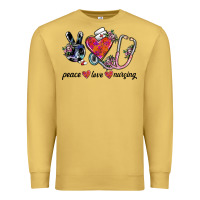 Antique Gold peace love nursing Premium Sweatshirt - SublimationCraftShop