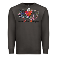 Smoke peace love nursing Premium Sweatshirt - SublimationCraftShop
