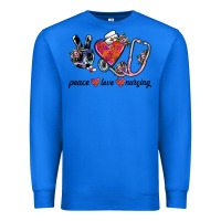 True Royal peace love nursing Premium Sweatshirt - SublimationCraftShop