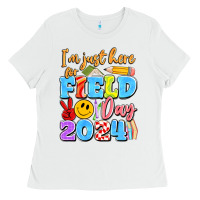 White im just here for field day 2024 Ladies Tee - Artiststas