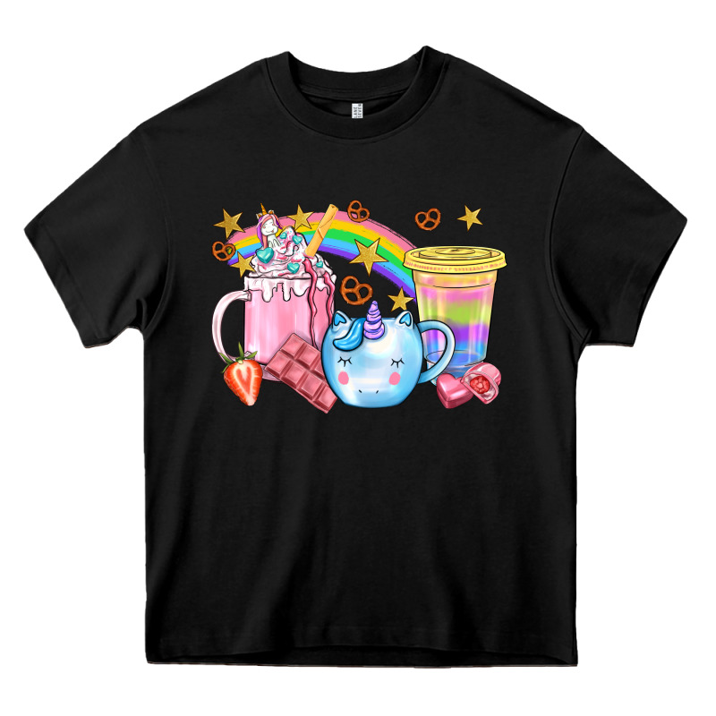 Unicorn Coffee Cup With Star Bbs Heavy Core Tee by BundleAndBundleShop | Teevron