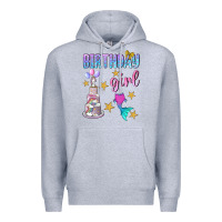 Heather Grey birthday girl Premium Hoodie - BundleAndBundleShop