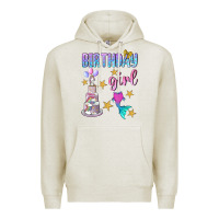 Oatmeal Heather birthday girl Premium Hoodie - BundleAndBundleShop