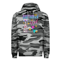 Slate Camo birthday girl Premium Hoodie - BundleAndBundleShop