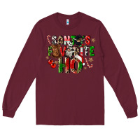 Burgundy santas favorite ho Long Sleeve Tee - CowGirlArtShop