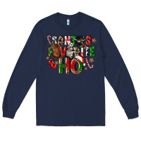 Navy santas favorite ho Long Sleeve Tee - CowGirlArtShop