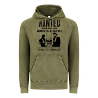 Vintage Olive wanted bonnie and clyde, distressed Vintage Hoodie - lanVoArt