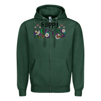 Sports Green Happy Easter Zipper Hoodie - CowhideDigitalArt