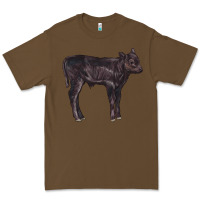 Cacao Black Angus Calf Illustrations Premium Tee - LillyAllenDesigns