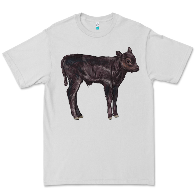 Black Angus Calf Illustrations Premium Tee by LillyAllenDesigns | Teevron