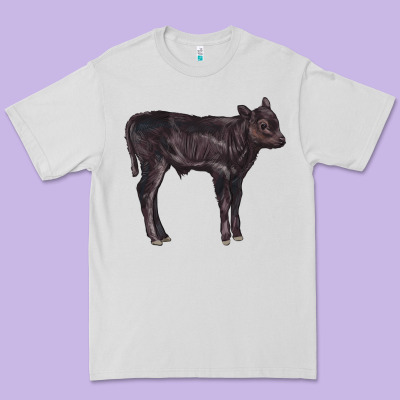 Black Angus Calf Illustrations Premium Tee Designed By Lillyallendesigns