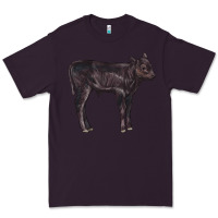 Plum Black Angus Calf Illustrations Premium Tee - LillyAllenDesigns