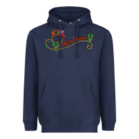 Navy merry christmas western Heavyweight Hoodie - CowhideDigitalArt