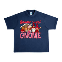 Navy Gnome sweet gnome Valentine's Day Urban Heavy Tee - HowdyJamesFarm