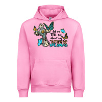 Fuchsia Pink let me tell you about my jesus Urban Hoodie - BarkalooDesign