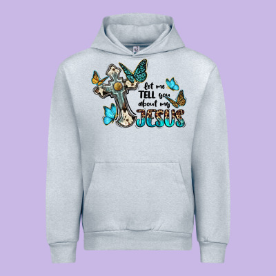 Let Me Tell You About My Jesus Urban Hoodie Designed By Barkaloodesign