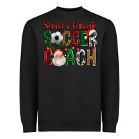 Black Santa's Favorite Soccer Coach For Christmas Heavyweight Sweatshirt - FaDigitalArtStudio