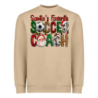 Mushroom Santa's Favorite Soccer Coach For Christmas Heavyweight Sweatshirt - FaDigitalArtStudio