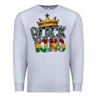 Heather Grey black king Premium Sweatshirt - SublimationCraftShop