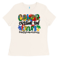 Bone color outside the lines Ladies Tee - Artiststas