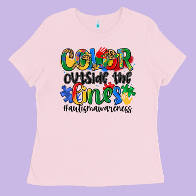 Color Outside The Lines Ladies Tee Designed By Artiststas
