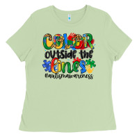 Matcha color outside the lines Ladies Tee - Artiststas