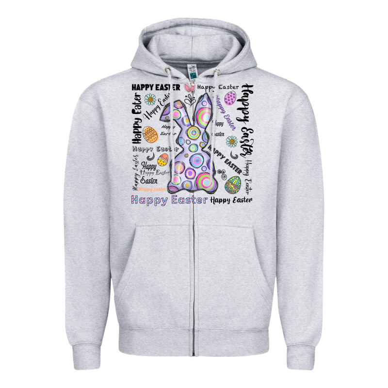 Happy Easter Zipper Hoodie by CowhideDigitalArt | Teevron