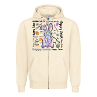 Sandshell Happy Easter Zipper Hoodie - CowhideDigitalArt
