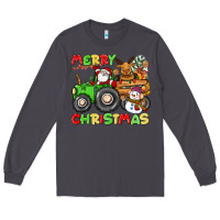 Smoke merry christmas crew tractor Long Sleeve Tee - CowGirlArtShop