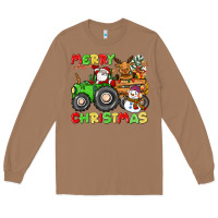 Toasted Coconut merry christmas crew tractor Long Sleeve Tee - CowGirlArtShop