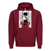 Burgundy mob psyco 100   % Zipper Hoodie - lanVoArt