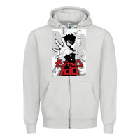 Dove Grey mob psyco 100   % Zipper Hoodie - lanVoArt