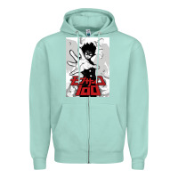 Seafoam mob psyco 100   % Zipper Hoodie - lanVoArt