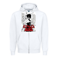 White mob psyco 100   % Zipper Hoodie - lanVoArt