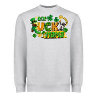 Heather Grey one lucky mama Heavyweight Sweatshirt - FaDigitalArtStudio