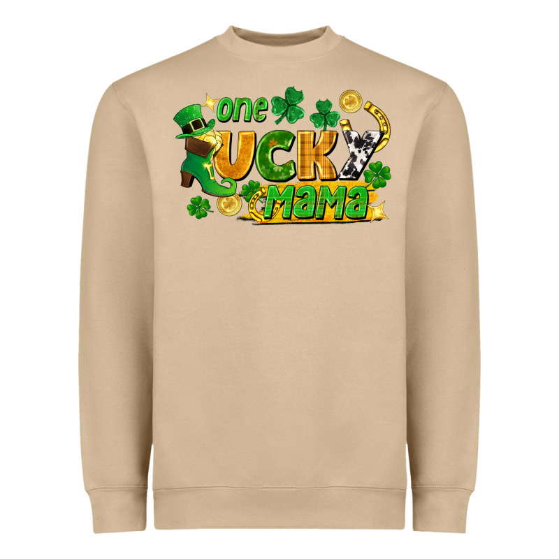 One Lucky Mama Heavyweight Sweatshirt by FaDigitalArtStudio | Teevron