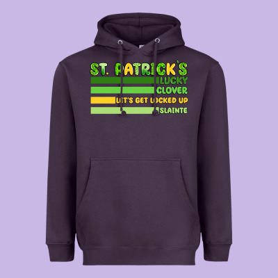 St. Patrick's Lucky Clover  Artiststas Heavyweight Hoodie Designed By Artiststas