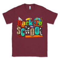 Burgundy back to school Classic Tee - NancyCooperArtShop