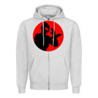 Dove Grey ultraman Zipper Hoodie - lanVoArt