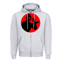 Heather Grey ultraman Zipper Hoodie - lanVoArt