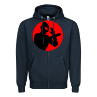 Navy ultraman Zipper Hoodie - lanVoArt
