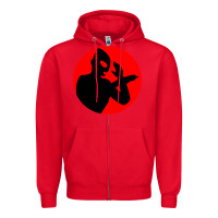 Red ultraman Zipper Hoodie - lanVoArt