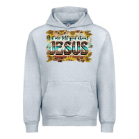 Heather Grey let me tell you about jesus Urban Hoodie - BarkalooDesign