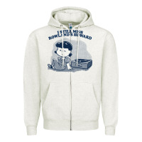 Oatmeal Heather i still miss rowland s howard  ••••• vinyl collector fan des Zipper Hoodie - lanVoArt