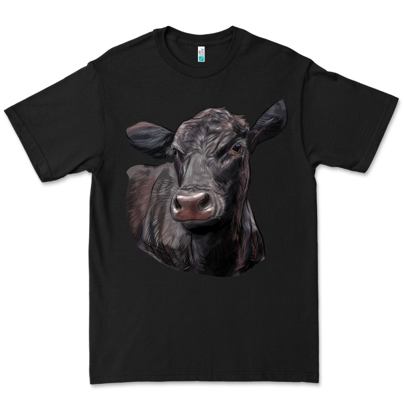 Black Angus Cow Illustrations Premium Tee by LillyAllenDesigns | Teevron