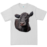 Dove Grey Black Angus Cow Illustrations Premium Tee - LillyAllenDesigns